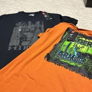 2 NWT Under Armour hunting themed t-shirts XL